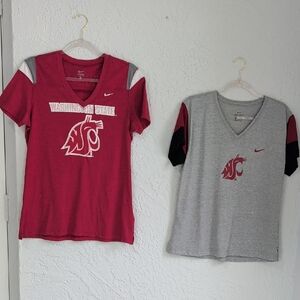 Pair of Nike WSU Washington State University Cougars T-shirts | Size L